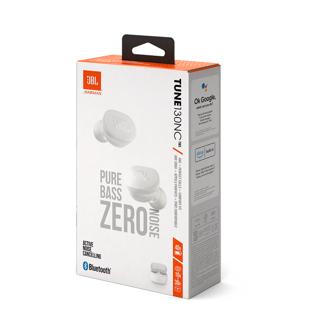 JBL Tune 130NC TWS - White - True wireless Noise Cancelling earbuds - Detailshot 10 image number null